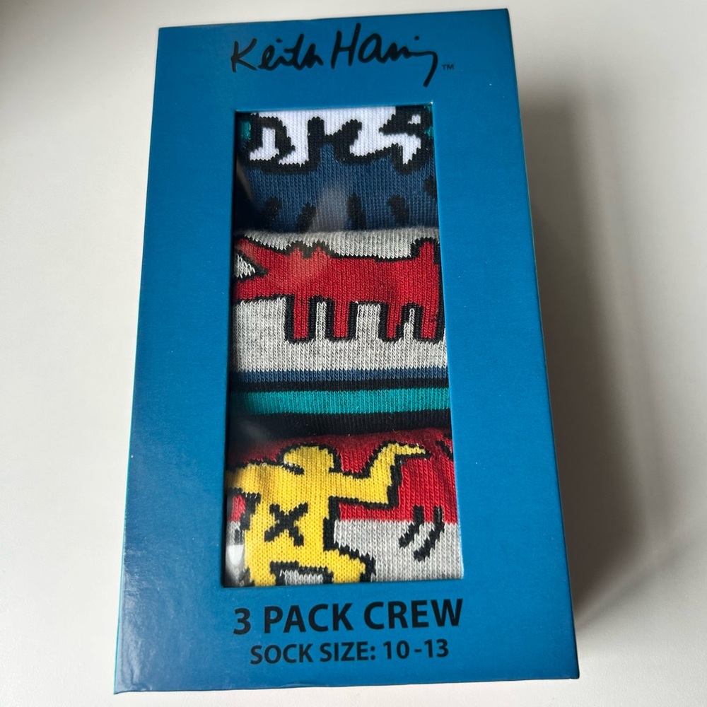 Keith Haring 3 Pack Crew Socks